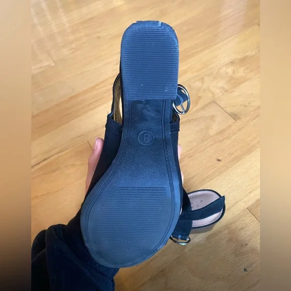 A New Day from Target, Rhea Faux Suede Block Heel, Black, Size 8 - Picture 5 of 7